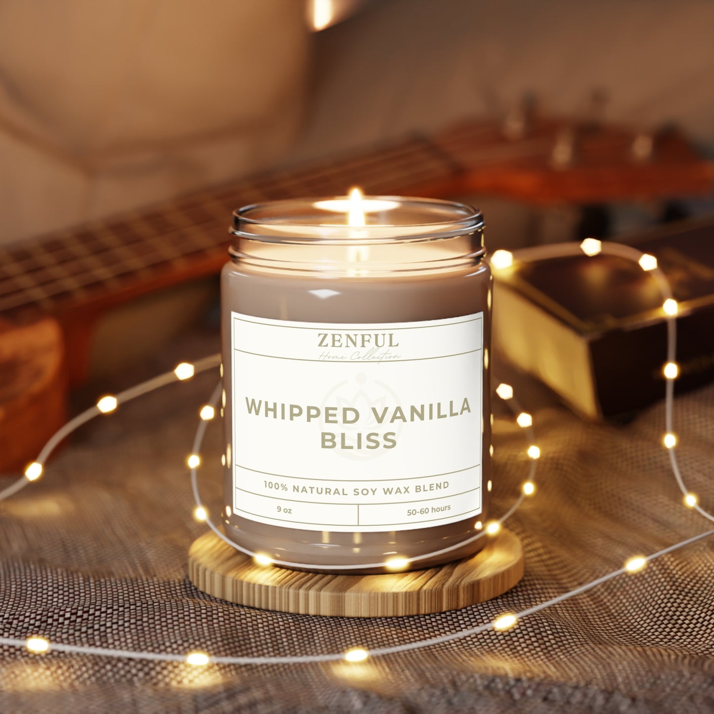 Whipped Vanilla Bliss Scented Candle - 9oz Natural Soy Wax