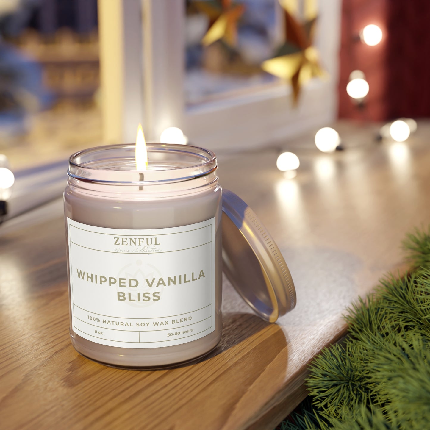 Whipped Vanilla Bliss Scented Candle - 9oz Natural Soy Wax